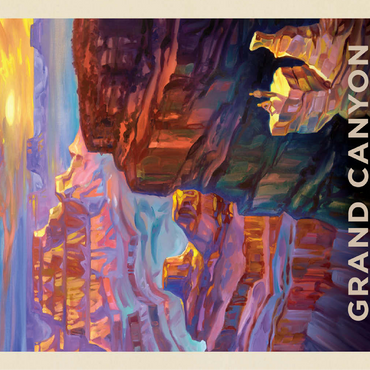 Grand Canyon National Park: Sunset, Vintage Poster 100 Jigsaw Puzzle 3D Modell