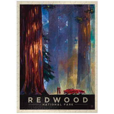 puzzleplate Redwood National Park: Among the Giants, Vintage Poster 300 Jigsaw Puzzle