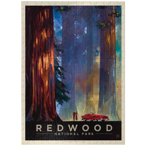 puzzleplate Redwood National Park: Among the Giants, Vintage Poster 300 Jigsaw Puzzle