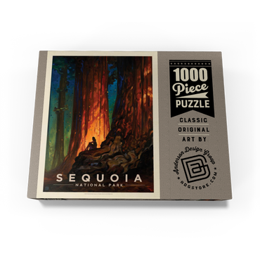 Sequoia National Park: Nature's Cathedral, Vintage Poster 1000 Jigsaw Puzzle box view3