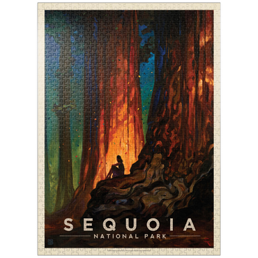 puzzleplate Sequoia National Park: Nature's Cathedral, Vintage Poster 1000 Jigsaw Puzzle