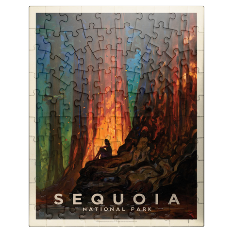 puzzleplate Sequoia National Park: Nature's Cathedral, Vintage Poster 100 Jigsaw Puzzle