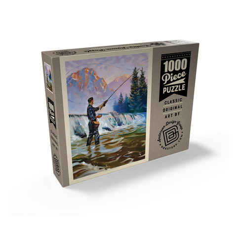 Classic Sportsman: Fly Fishing, Vintage Poster 1000 Jigsaw Puzzle box view2