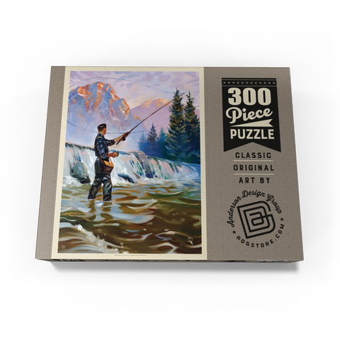 Classic Sportsman: Fly Fishing, Vintage Poster 300 Jigsaw Puzzle box view3