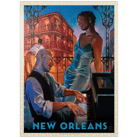 puzzleplate New Orleans: Jazz, Vintage Poster 1000 Jigsaw Puzzle