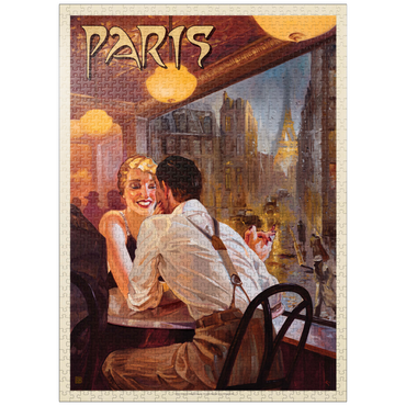 puzzleplate France: Paris When it Rains, Vintage Poster 1000 Jigsaw Puzzle