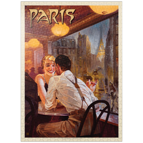 puzzleplate France: Paris When it Rains, Vintage Poster 1000 Jigsaw Puzzle