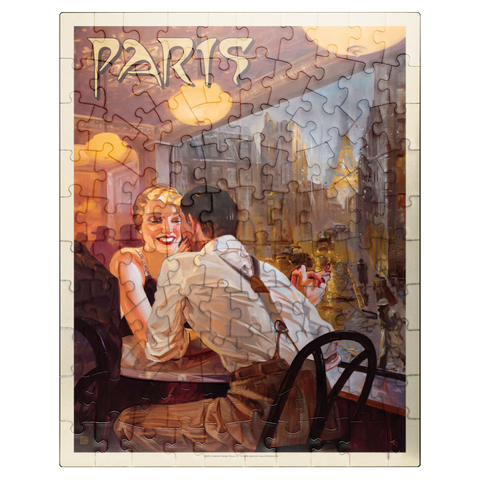 puzzleplate France: Paris When it Rains, Vintage Poster 100 Jigsaw Puzzle