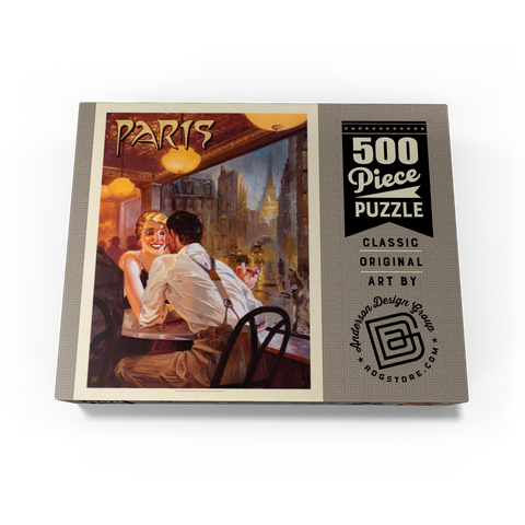France: Paris When it Rains, Vintage Poster 500 Jigsaw Puzzle box view3