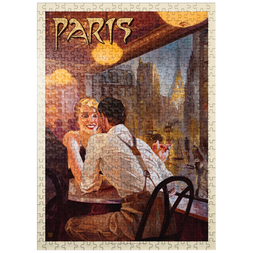 puzzleplate France: Paris When it Rains, Vintage Poster 500 Jigsaw Puzzle
