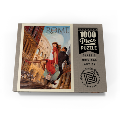 Italy: Rome by Vespa, Vintage Poster 1000 Jigsaw Puzzle box view3