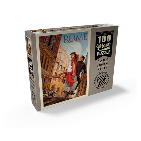 Italy: Rome by Vespa, Vintage Poster 100 Jigsaw Puzzle box view2