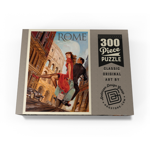 Italy: Rome by Vespa, Vintage Poster 300 Jigsaw Puzzle box view3
