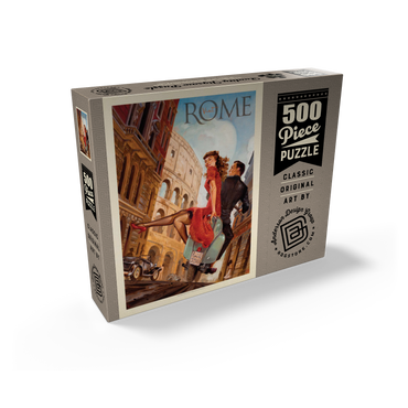 Italy: Rome by Vespa, Vintage Poster 500 Jigsaw Puzzle box view2