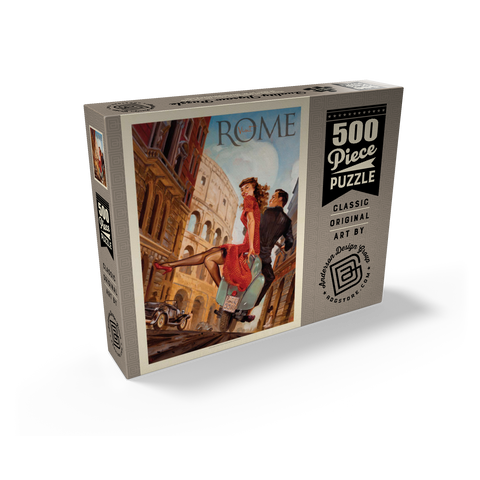 Italy: Rome by Vespa, Vintage Poster 500 Jigsaw Puzzle box view2