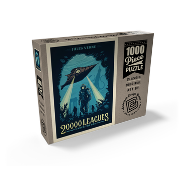 20,000 Leagues Under the Sea: Jules Verne, Vintage Poster 1000 Jigsaw Puzzle box view2