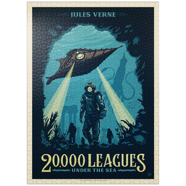 puzzleplate 20,000 Leagues Under the Sea: Jules Verne, Vintage Poster 1000 Jigsaw Puzzle