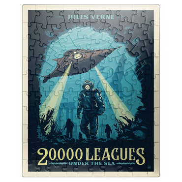 puzzleplate 20,000 Leagues Under the Sea: Jules Verne, Vintage Poster 100 Jigsaw Puzzle