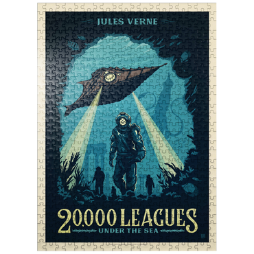 puzzleplate 20,000 Leagues Under the Sea: Jules Verne, Vintage Poster 500 Jigsaw Puzzle