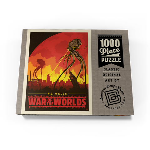 War of the Worlds: H.G. Wells, Vintage Poster 1000 Jigsaw Puzzle box view3