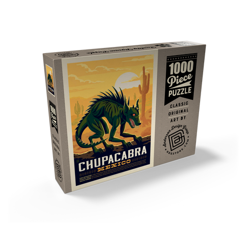 Mythical Creatures: Chupacabra, Vintage Poster 1000 Jigsaw Puzzle box view2