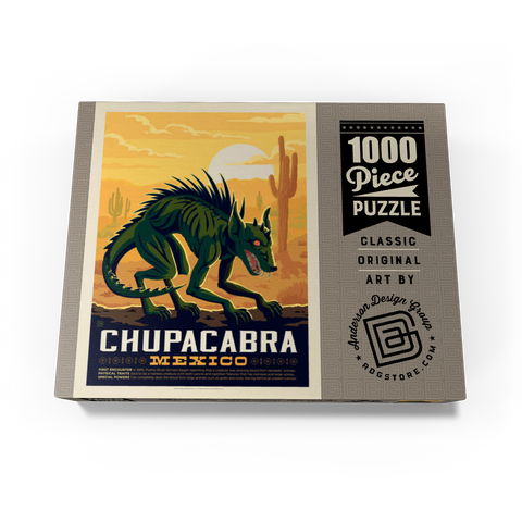 Mythical Creatures: Chupacabra, Vintage Poster 1000 Jigsaw Puzzle box view3