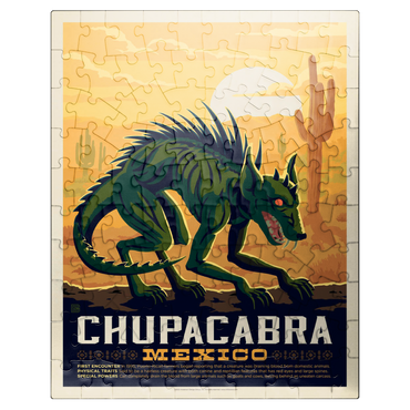 puzzleplate Mythical Creatures: Chupacabra, Vintage Poster 100 Jigsaw Puzzle