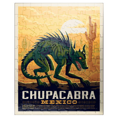 puzzleplate Mythical Creatures: Chupacabra, Vintage Poster 100 Jigsaw Puzzle