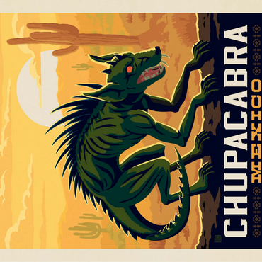 Mythical Creatures: Chupacabra, Vintage Poster 100 Jigsaw Puzzle 3D Modell