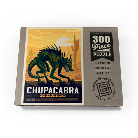 Mythical Creatures: Chupacabra, Vintage Poster 300 Jigsaw Puzzle box view3