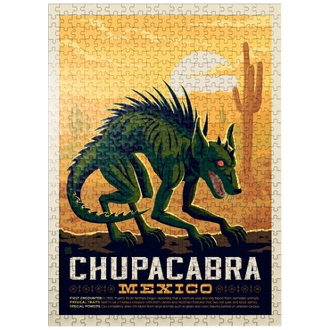 puzzleplate Mythical Creatures: Chupacabra, Vintage Poster 500 Jigsaw Puzzle