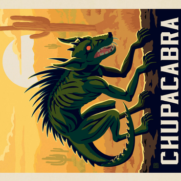 Mythical Creatures: Chupacabra, Vintage Poster 500 Jigsaw Puzzle 3D Modell