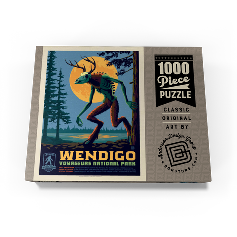 Legends Of The National Parks: Voyageurs' The Wendigo, Vintage Poster 1000 Jigsaw Puzzle box view3