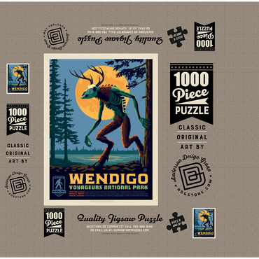 Legends Of The National Parks: Voyageurs' The Wendigo, Vintage Poster 1000 Jigsaw Puzzle box 3D Modell