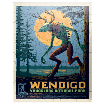puzzleplate Legends Of The National Parks: Voyageurs' The Wendigo, Vintage Poster 100 Jigsaw Puzzle