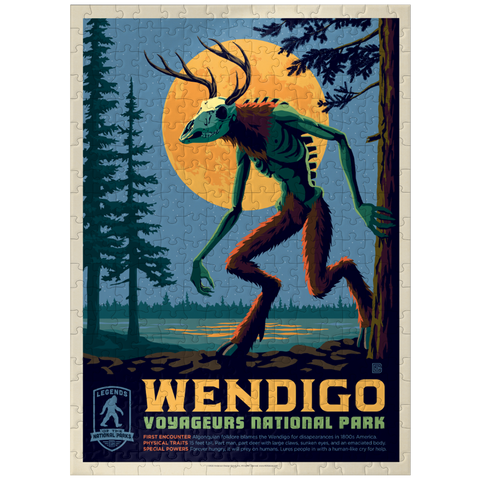 puzzleplate Legends Of The National Parks: Voyageurs' The Wendigo, Vintage Poster 300 Jigsaw Puzzle