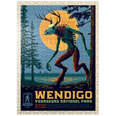 puzzleplate Legends Of The National Parks: Voyageurs' The Wendigo, Vintage Poster 500 Jigsaw Puzzle