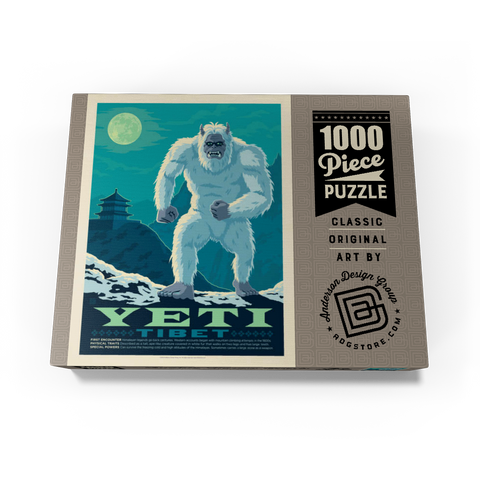 Mythical Creatures: Yeti, Vintage Poster 1000 Jigsaw Puzzle box view3