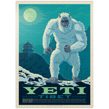puzzleplate Mythical Creatures: Yeti, Vintage Poster 1000 Jigsaw Puzzle