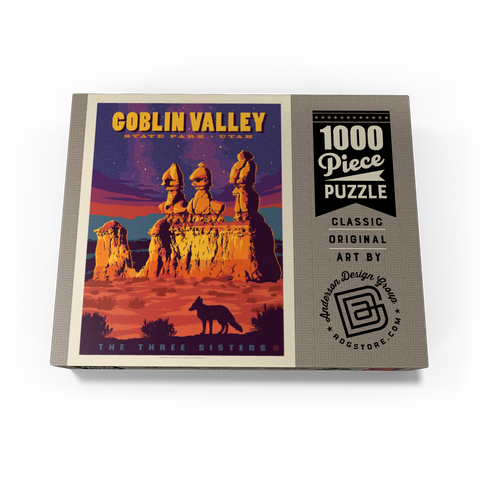 Goblin Valley State Park, Utah, Vintage Poster 1000 Jigsaw Puzzle box view3
