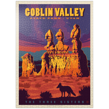 puzzleplate Goblin Valley State Park, Utah, Vintage Poster 1000 Jigsaw Puzzle