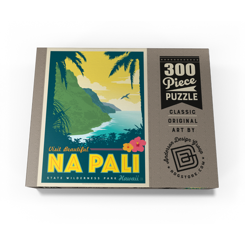 Hawaii: Na Pali State Wilderness Park, Vintage Poster 300 Jigsaw Puzzle box view3
