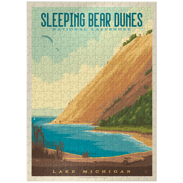 puzzleplate Sleeping Bear Dunes National Lakeshore, Vintage Poster 300 Jigsaw Puzzle