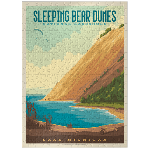 puzzleplate Sleeping Bear Dunes National Lakeshore, Vintage Poster 300 Jigsaw Puzzle