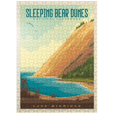 puzzleplate Sleeping Bear Dunes National Lakeshore, Vintage Poster 500 Jigsaw Puzzle