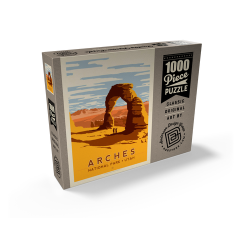 Arches National Park: Delicate Arch, Vintage Poster 1000 Jigsaw Puzzle box view2