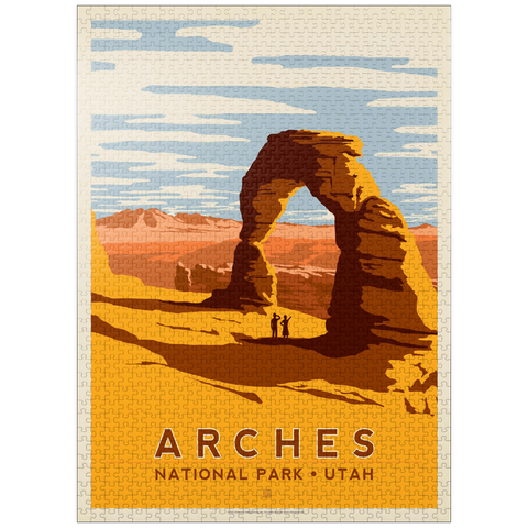 puzzleplate Arches National Park: Delicate Arch, Vintage Poster 1000 Jigsaw Puzzle