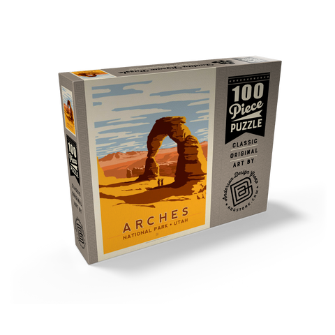 Arches National Park: Delicate Arch, Vintage Poster 100 Jigsaw Puzzle box view2