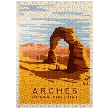 puzzleplate Arches National Park: Delicate Arch, Vintage Poster 500 Jigsaw Puzzle