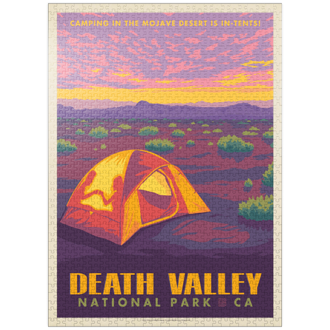 puzzleplate Death Valley National Park: Camping, Vintage Poster 1000 Jigsaw Puzzle